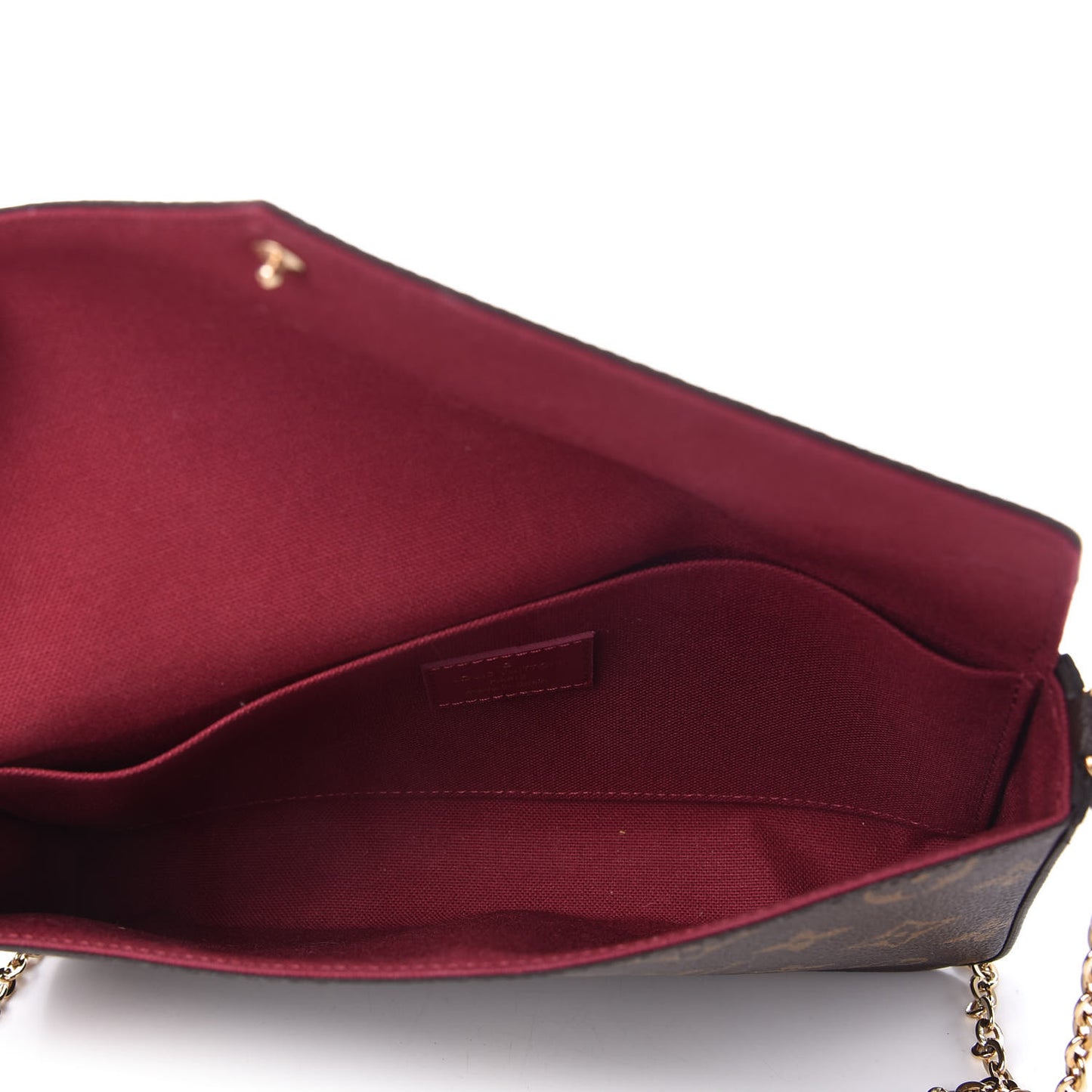 Monogram Pochette Felicie Chain Wallet Fuchsia