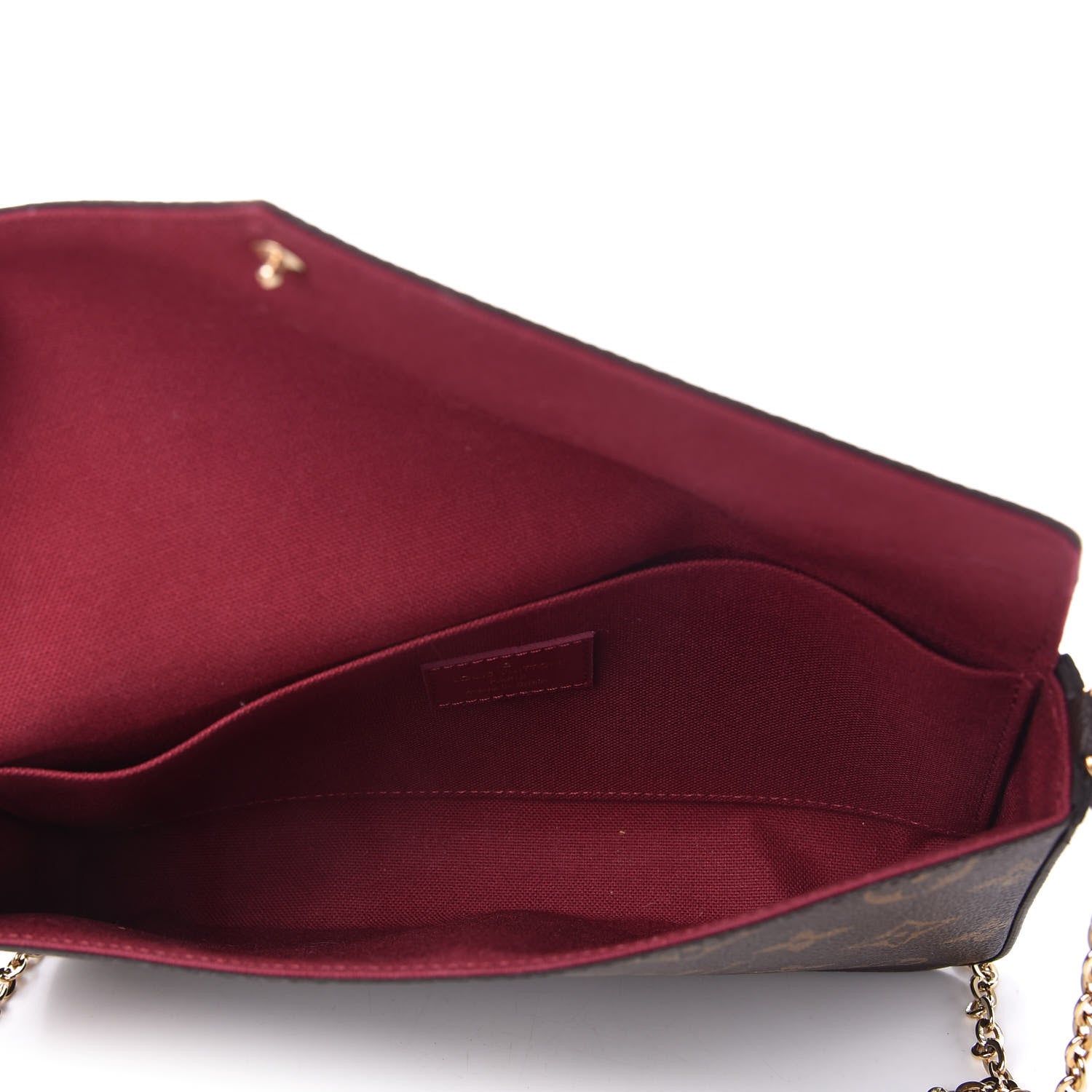 Louis Vuitton Monogram Pochette Felicie Chain Wallet Fuchsia 5 of 11