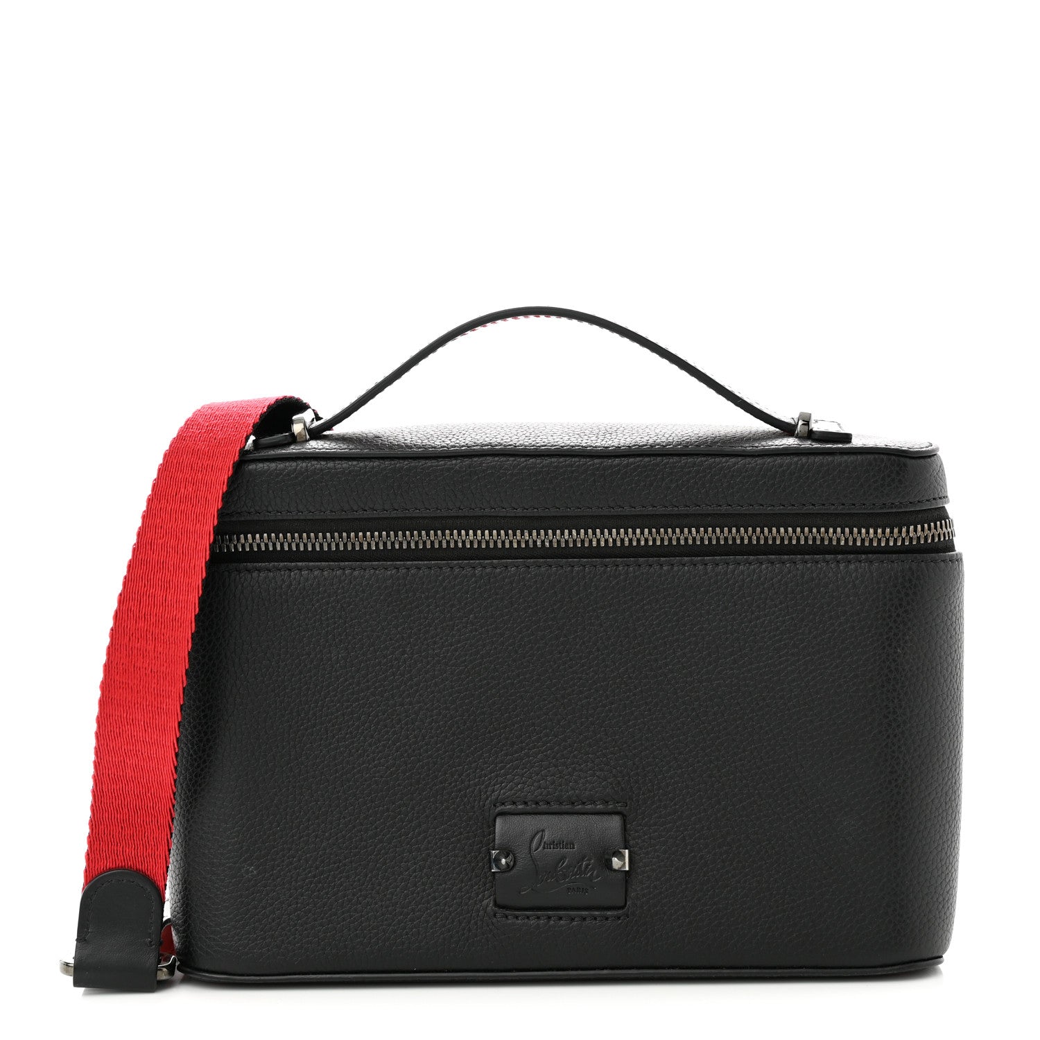 Christian Louboutin Calfskin Kypipouch Small Top Handle Messenger Bag Black 1 of 11