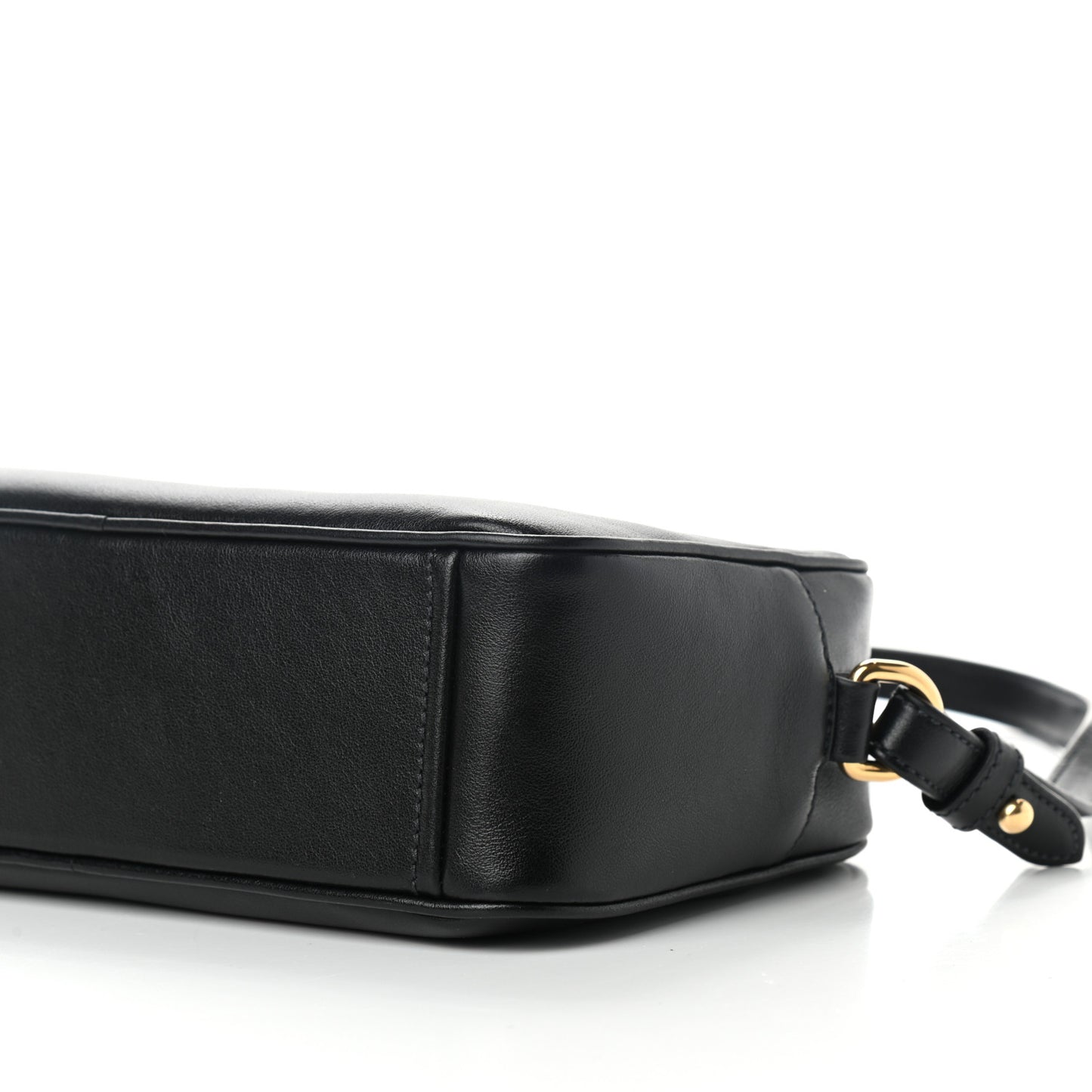 Soft Calfskin Camera Crossbody Bag Black