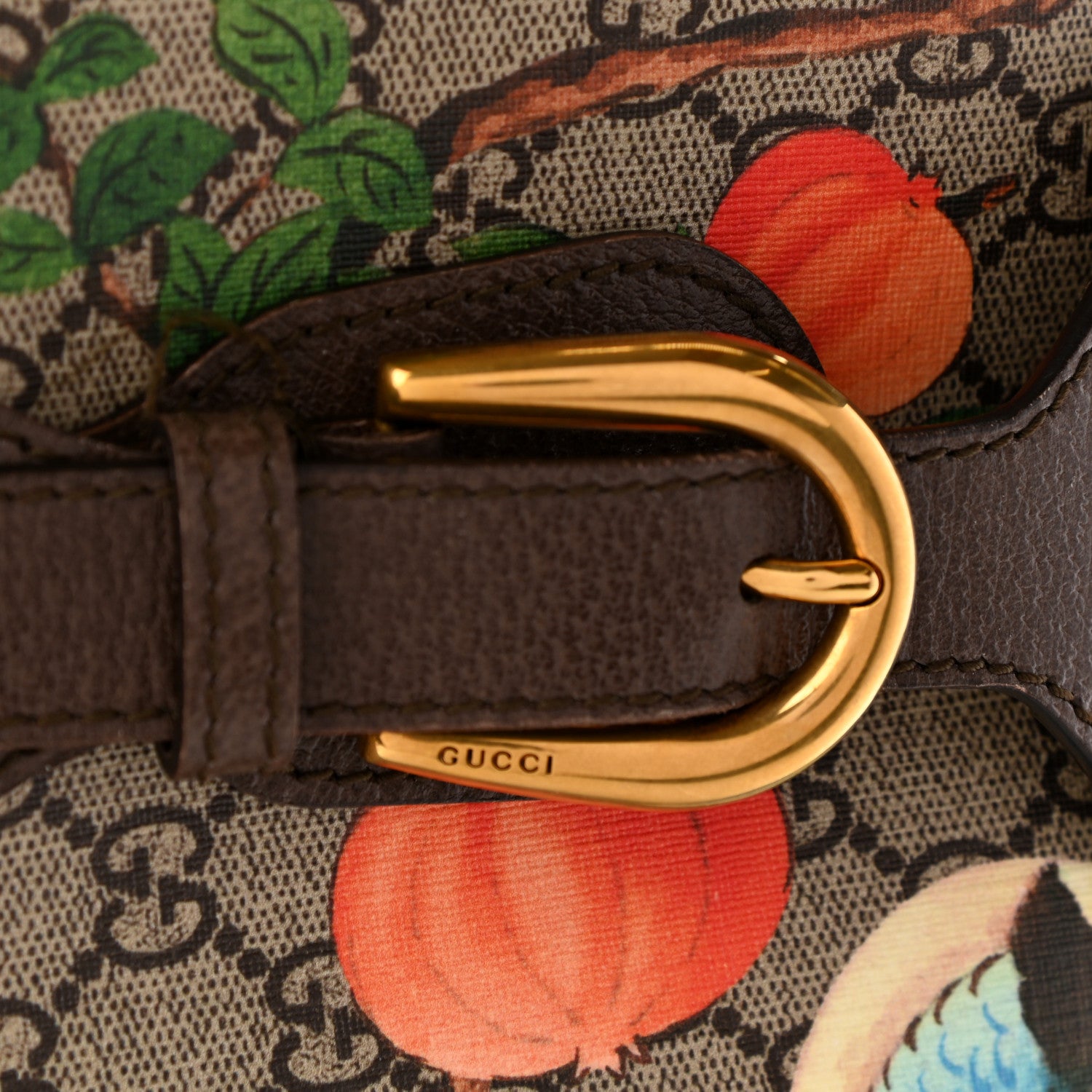 Gucci GG Supreme Monogram Tian Web Suitcase Beige Multicolor New Acero 11 of 11