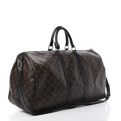 Louis Vuitton Monogram Macassar Keepall Bandouliere 55 2 of 14