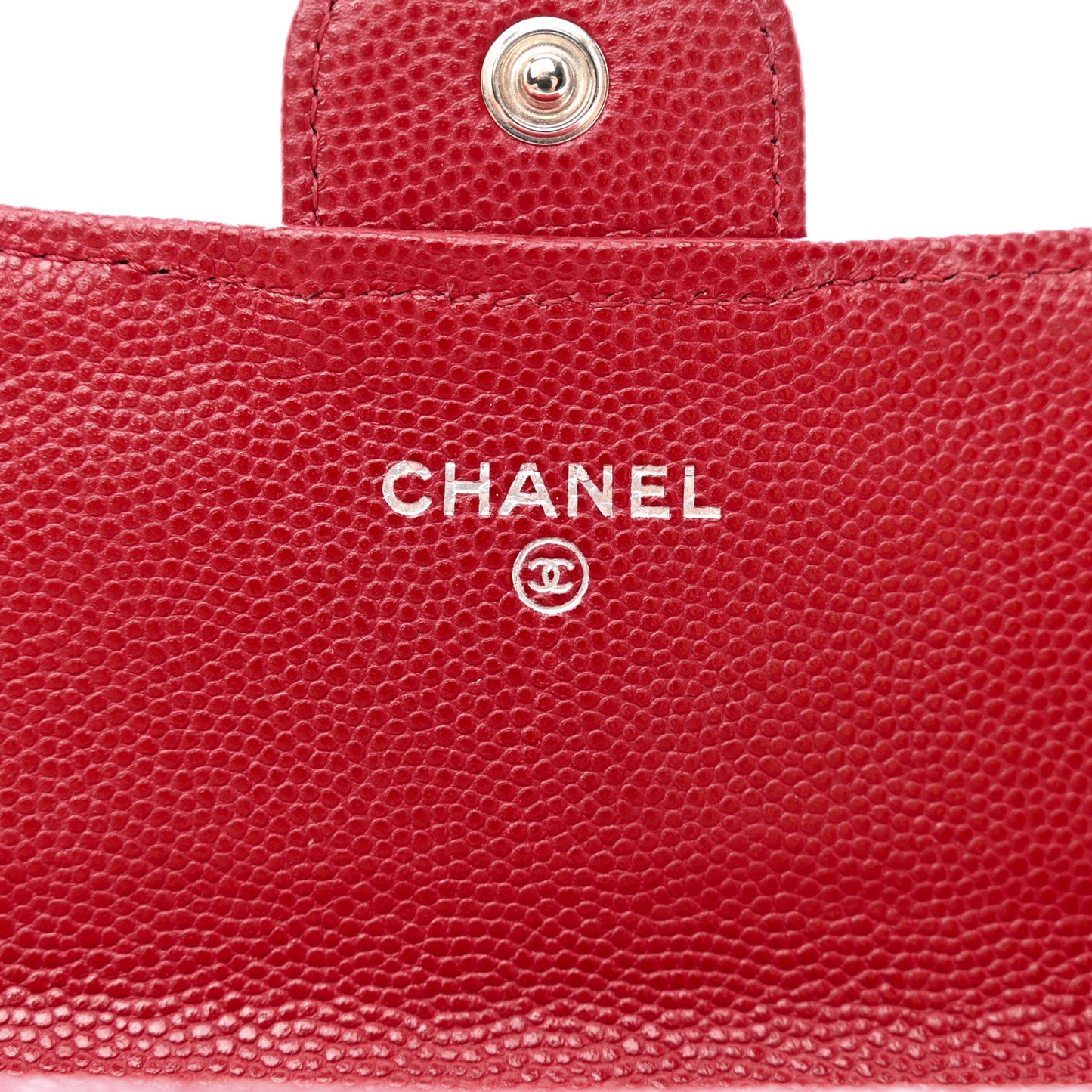 Caviar Quilted Medium Flap Wallet Dark Pink