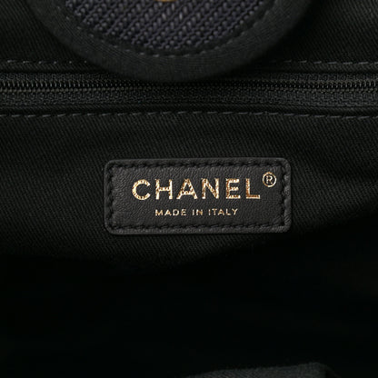 Chanel Canvas Medium Deauville Tote Black 6 of 11