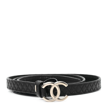 Chanel Calfskin Quilted CC Belt 80 32 Black 1 of 6