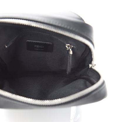 Fendi Glazed Fabric Vitello Liberty FF 1974 Diagonal Sling Bag Tobacco Moresco Black 4 of 9
