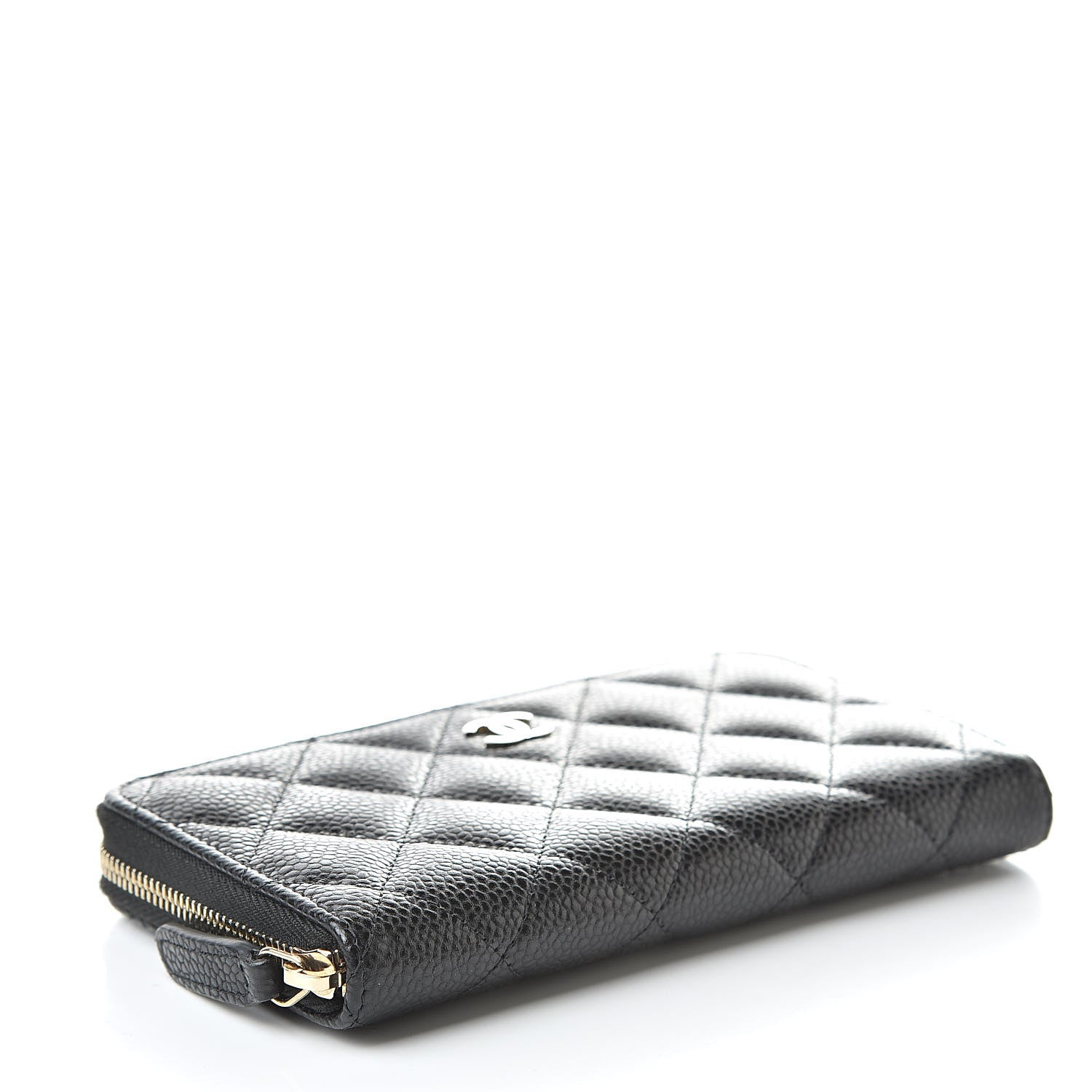 Chanel Caviar Quilted Small Zip Around Wallet Black 4 of 9