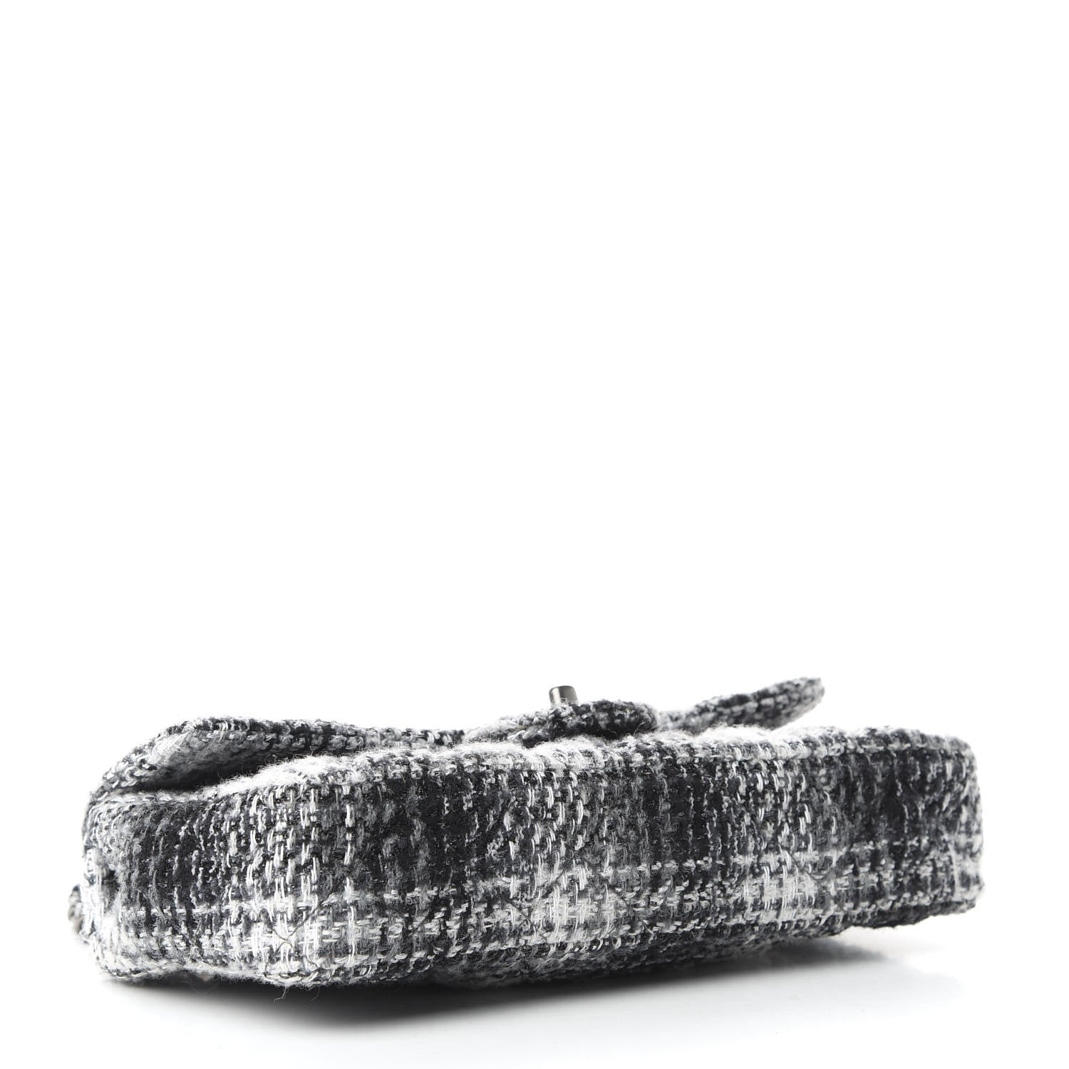 Chanel Tweed East West Flap Black White 4 of 9