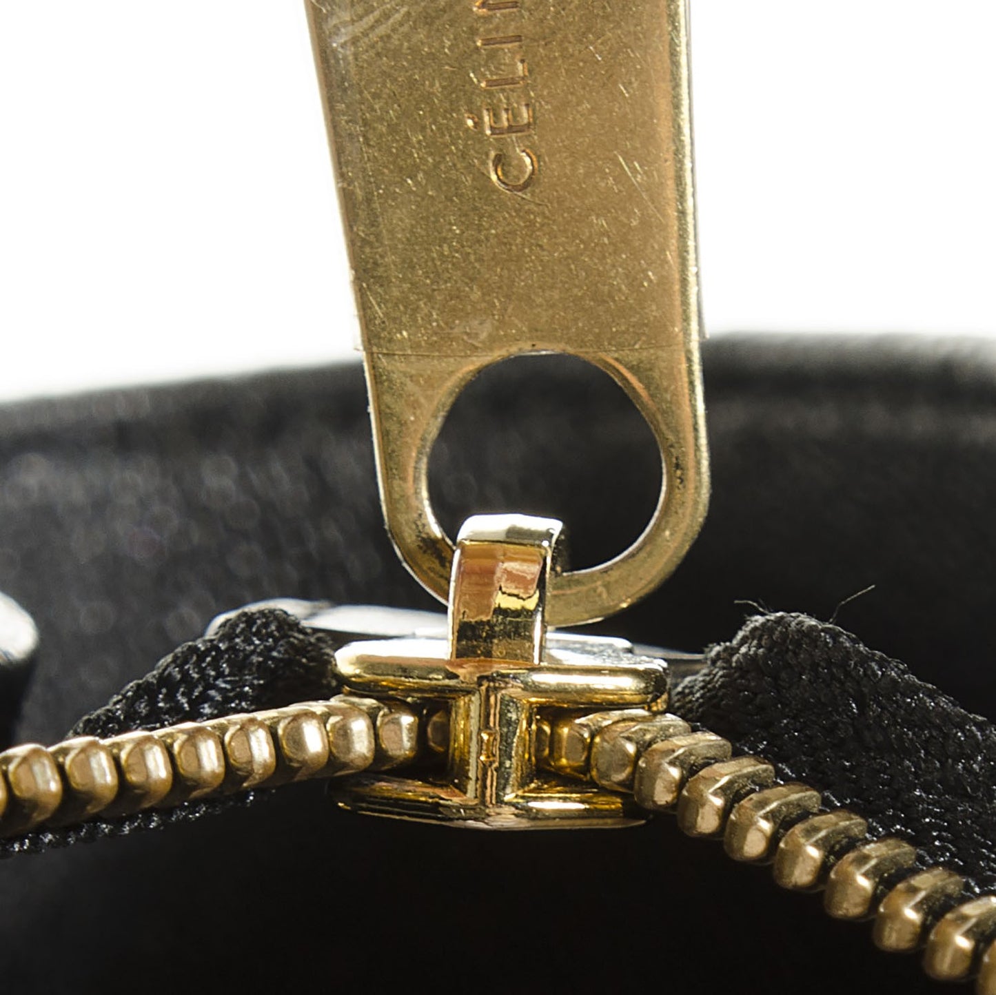 Crocodile Embossed Medium Trapeze Black