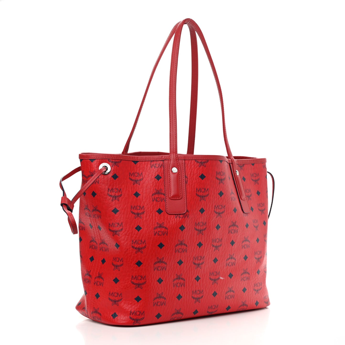 Visetos Medium Liz Reversible Shopper Tote Ruby Red