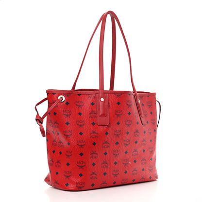 MCM Visetos Medium Liz Reversible Shopper Tote Ruby Red 5 of 17