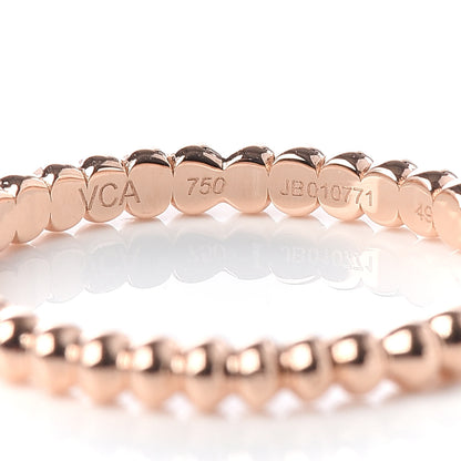 Van Cleef & Arpels 18K Rose Gold Small Perlee Ring 49 4.75 4 of 4