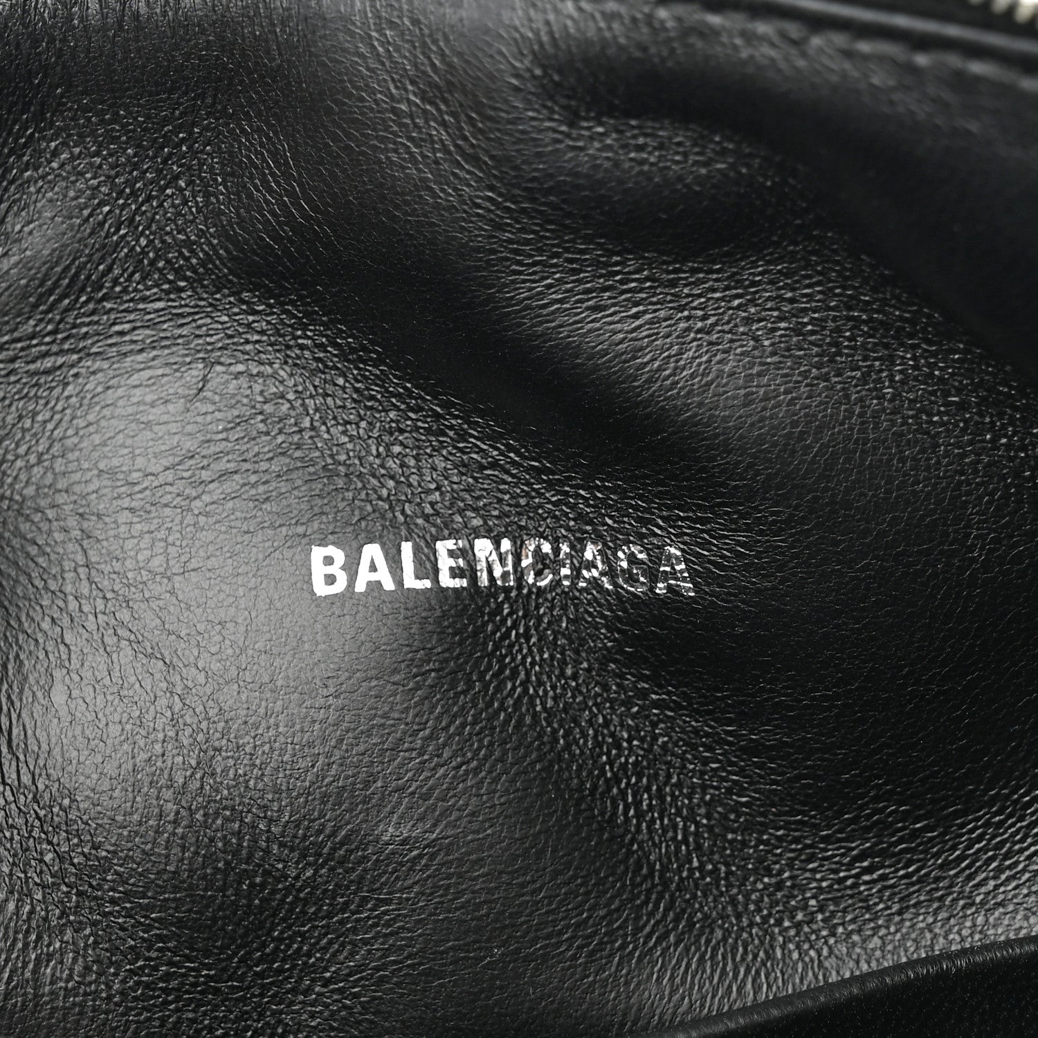 Balenciaga Nappa Calfskin Quilted Touch B Camera Shoulder Bag Black 6 of 10