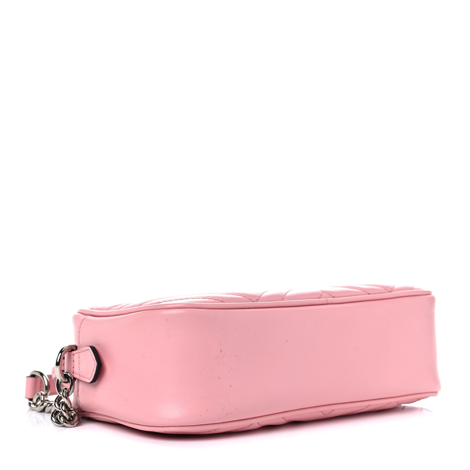 Gucci Calfskin Matelasse Small GG Marmont Chain Shoulder Bag Wild Rose 4 of 21