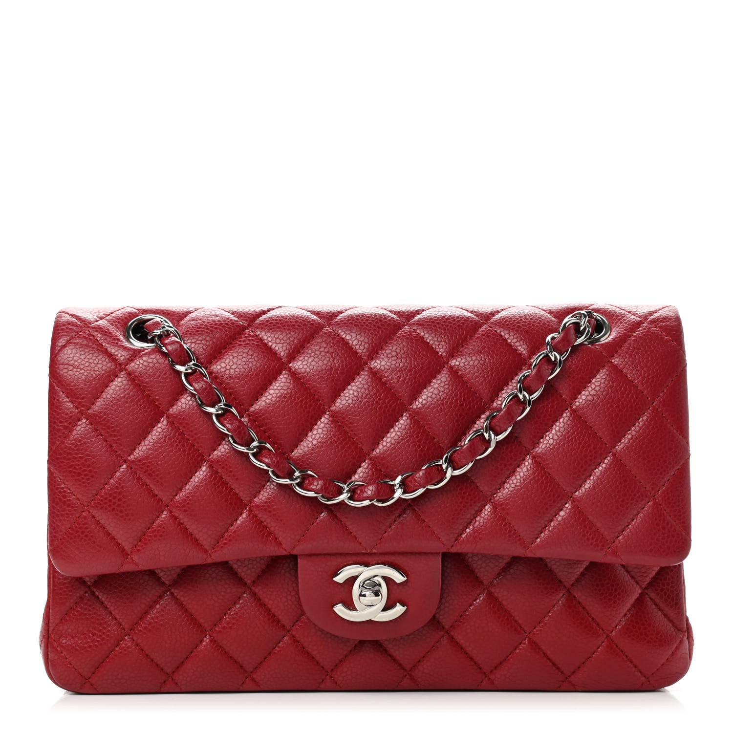 Chanel Caviar Quilted Medium Double Flap Red 1 of 12