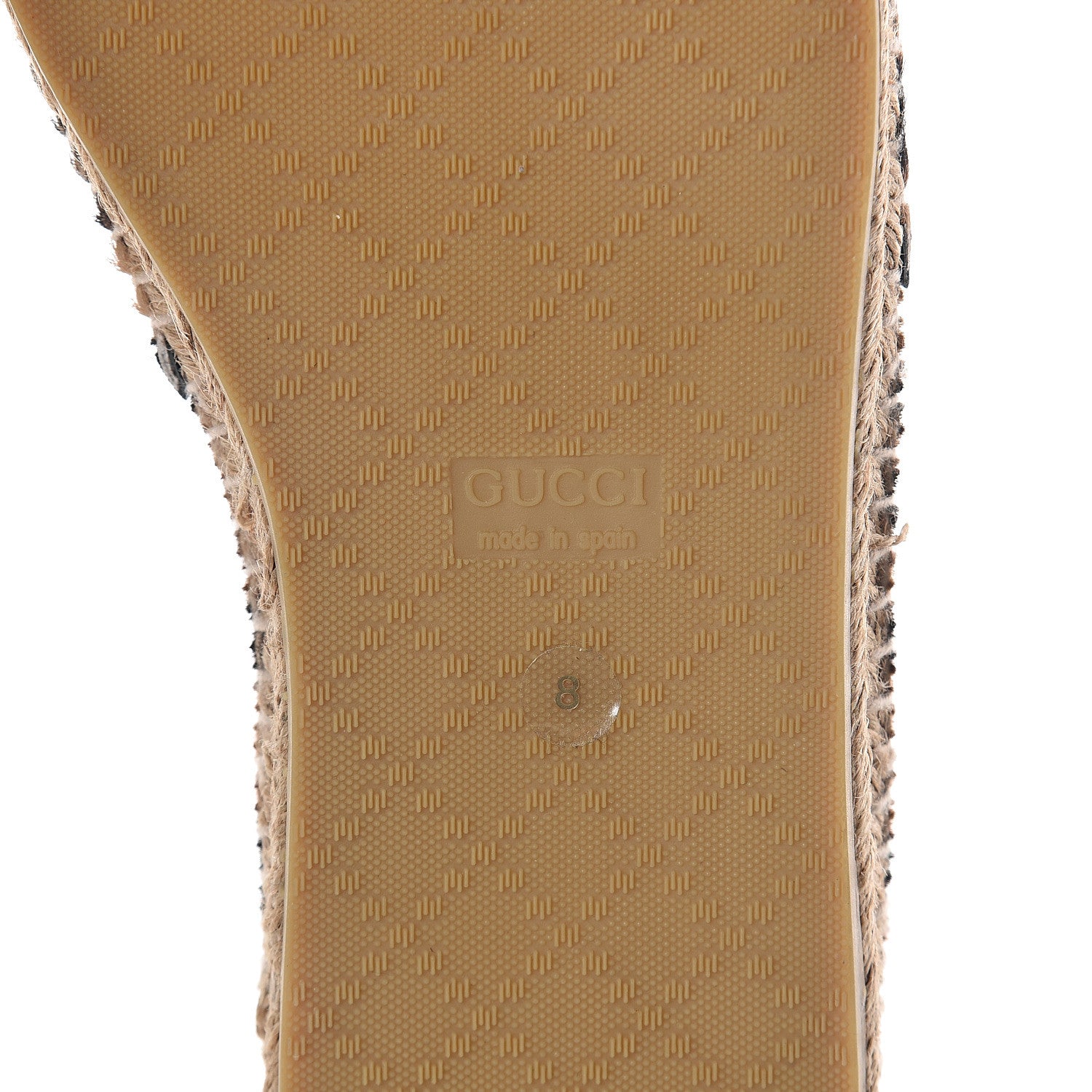 Gucci Calf Hair Leopard Print Espadrilles 8 Gold Black 6 of 7