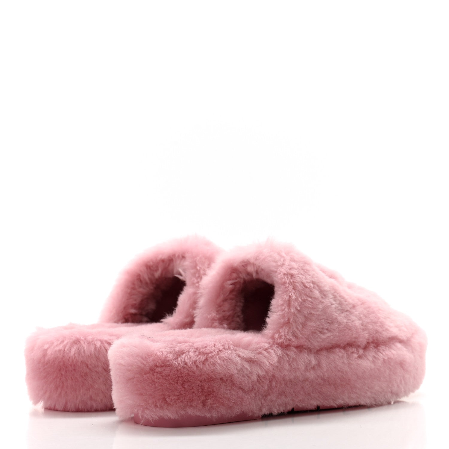 Chanel Shearling Lambskin CC Flat Mules 36 Pink 4 of 16