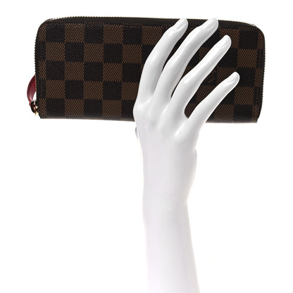 Louis Vuitton Damier Ebene Clemence Wallet Cherry 2 of 7