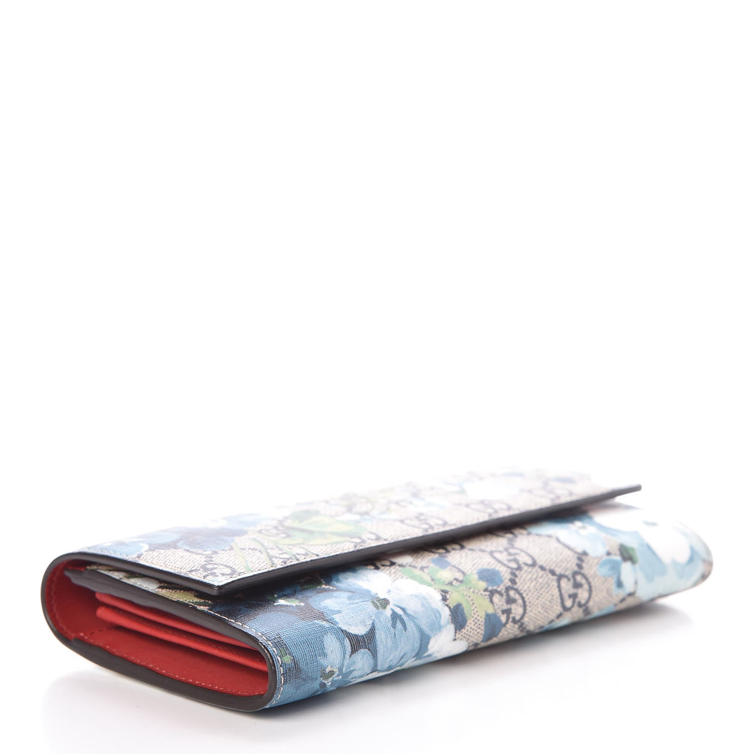 Gucci GG Supreme Monogram Blooms Continental Wallet Blue 4 of 8