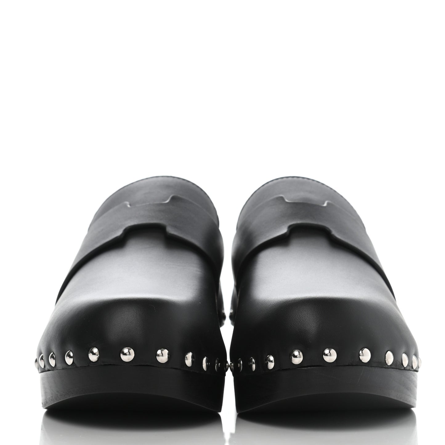 Calfskin Calya Mules 38 Black