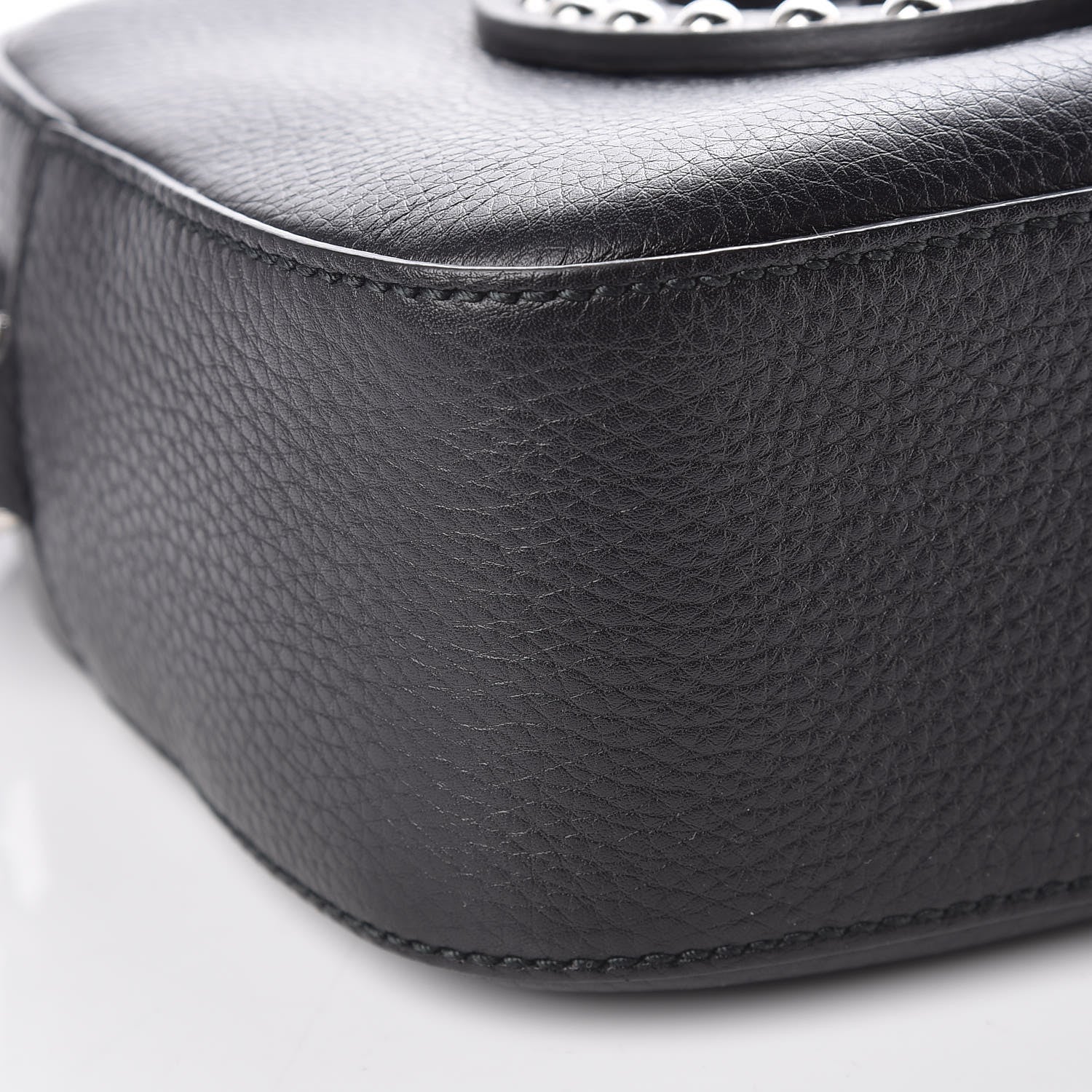 Gucci Pebbled Calfskin Studded Small Soho Disco Bag Black 8 of 9