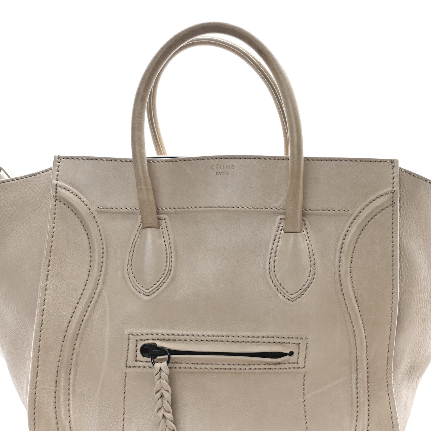 Supple Calfskin Medium Phantom Luggage Beige