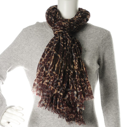 Louis Vuitton Cashmere Silk Lezard Stole Burgundy 2 of 8
