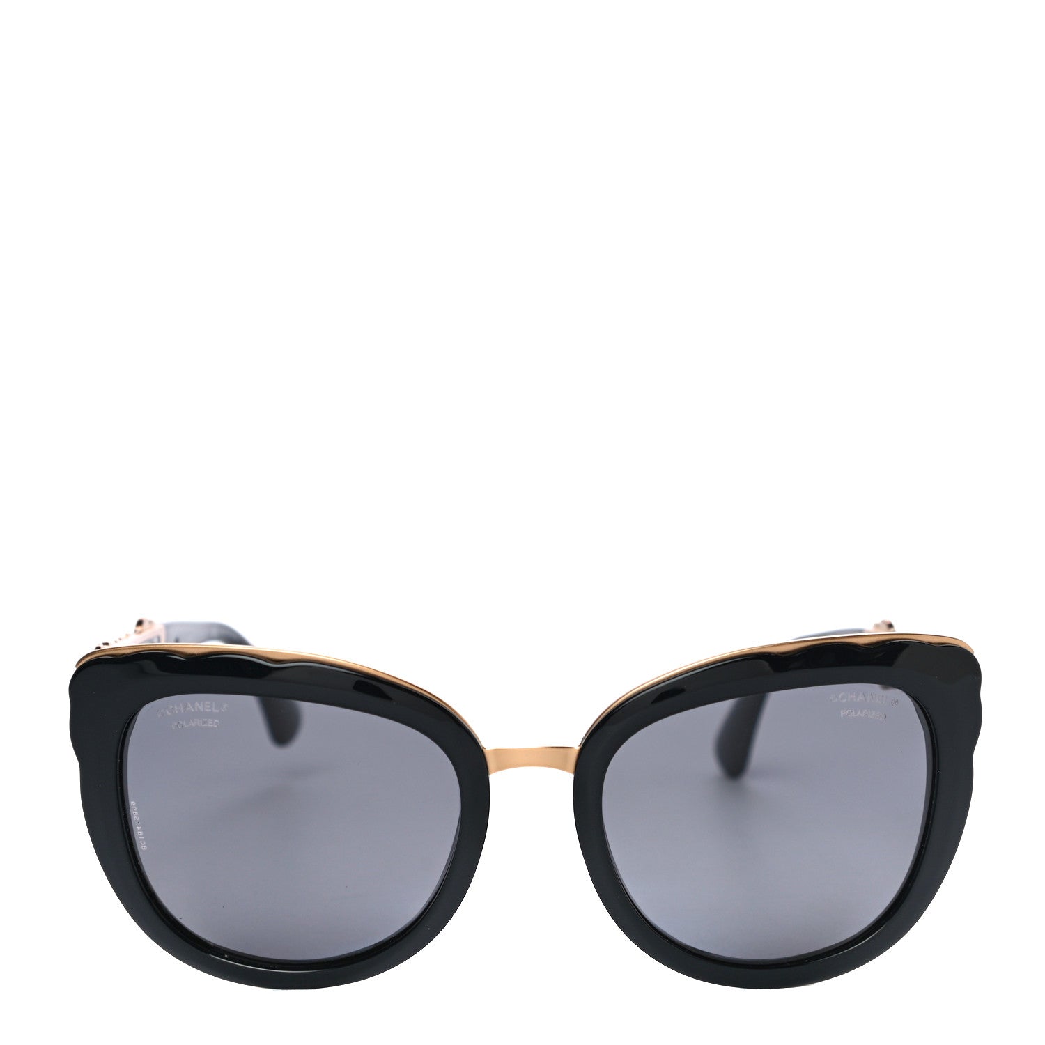 Chanel CC Butterfly Fall Sunglasses 5356 Black Gold 4 of 8