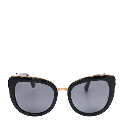Chanel CC Butterfly Fall Sunglasses 5356 Black Gold 4 of 8