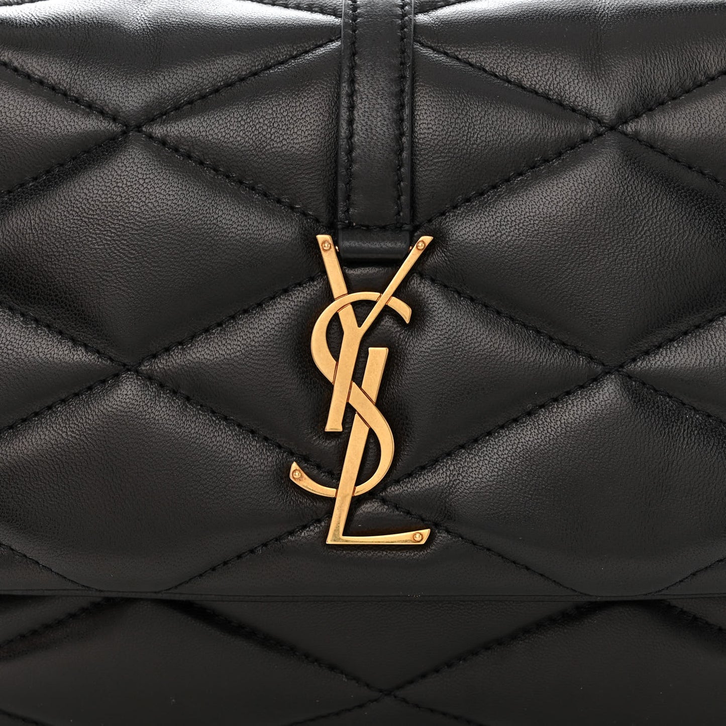 Lambskin Quilted Le 57 Diamond Shoulder Bag Black