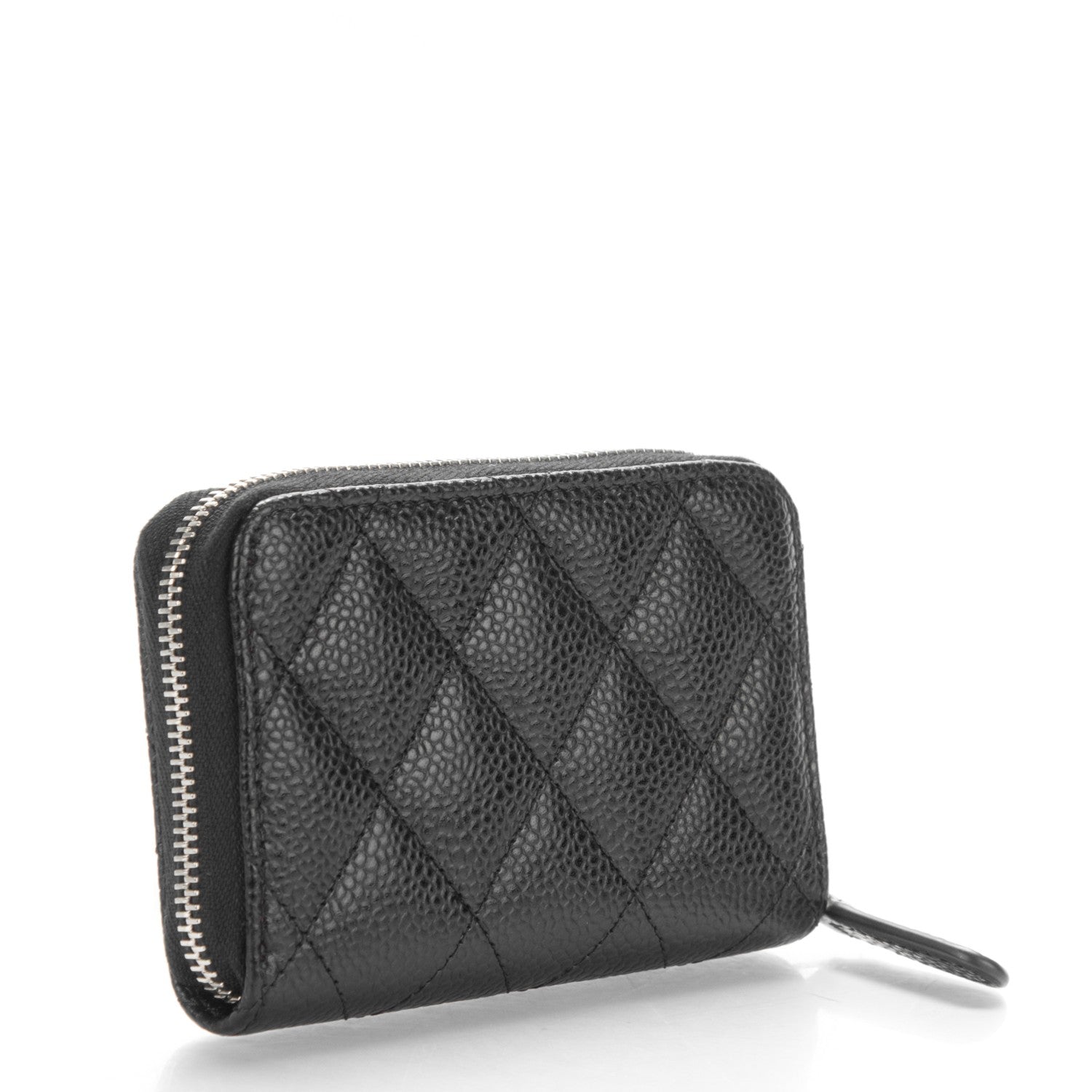 Chanel Caviar Quilted Zip Coin Purse Black 3 of 7