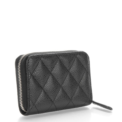Chanel Caviar Quilted Zip Coin Purse Black 3 of 7