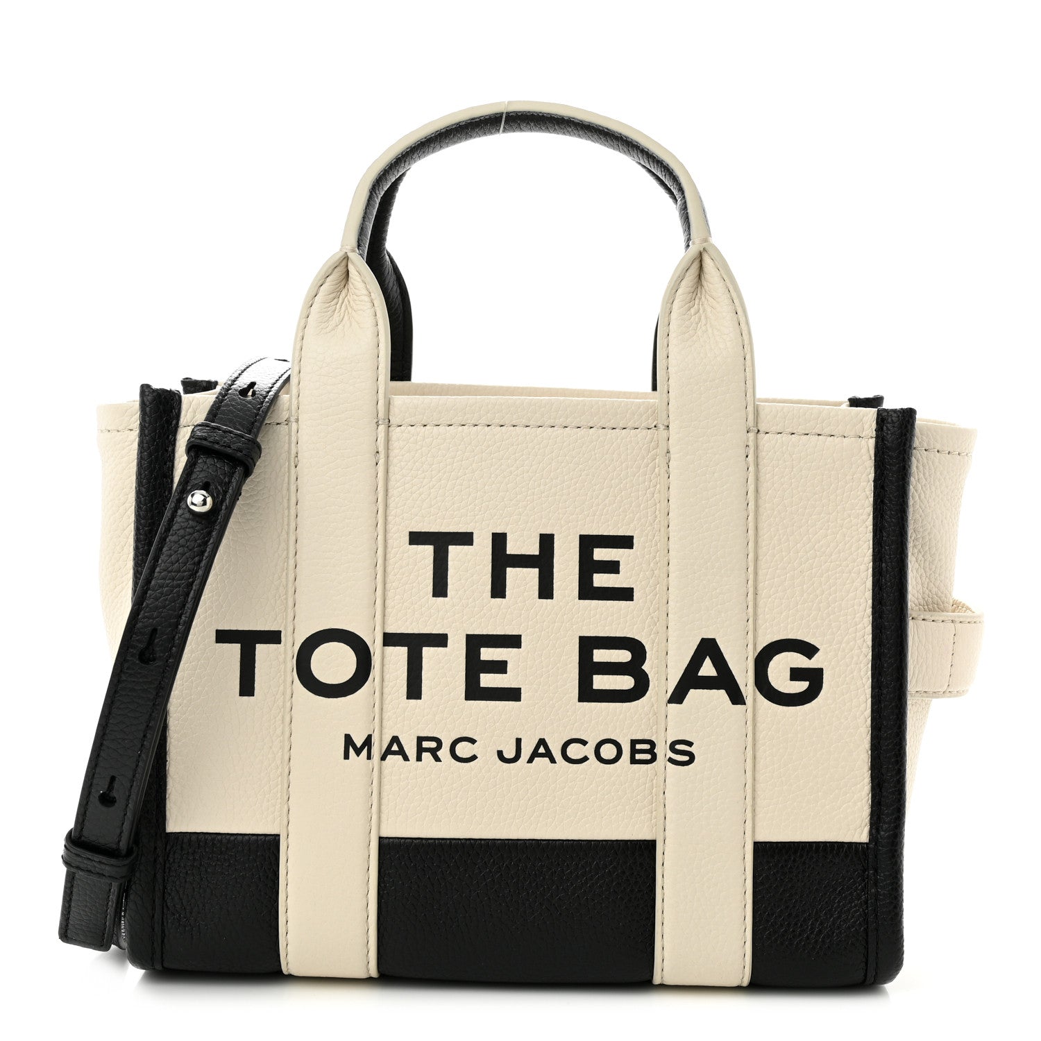 Marc Jacobs Grained Calfskin Colorblock Mini The Tote Bag Ivory Multi 1 of 11