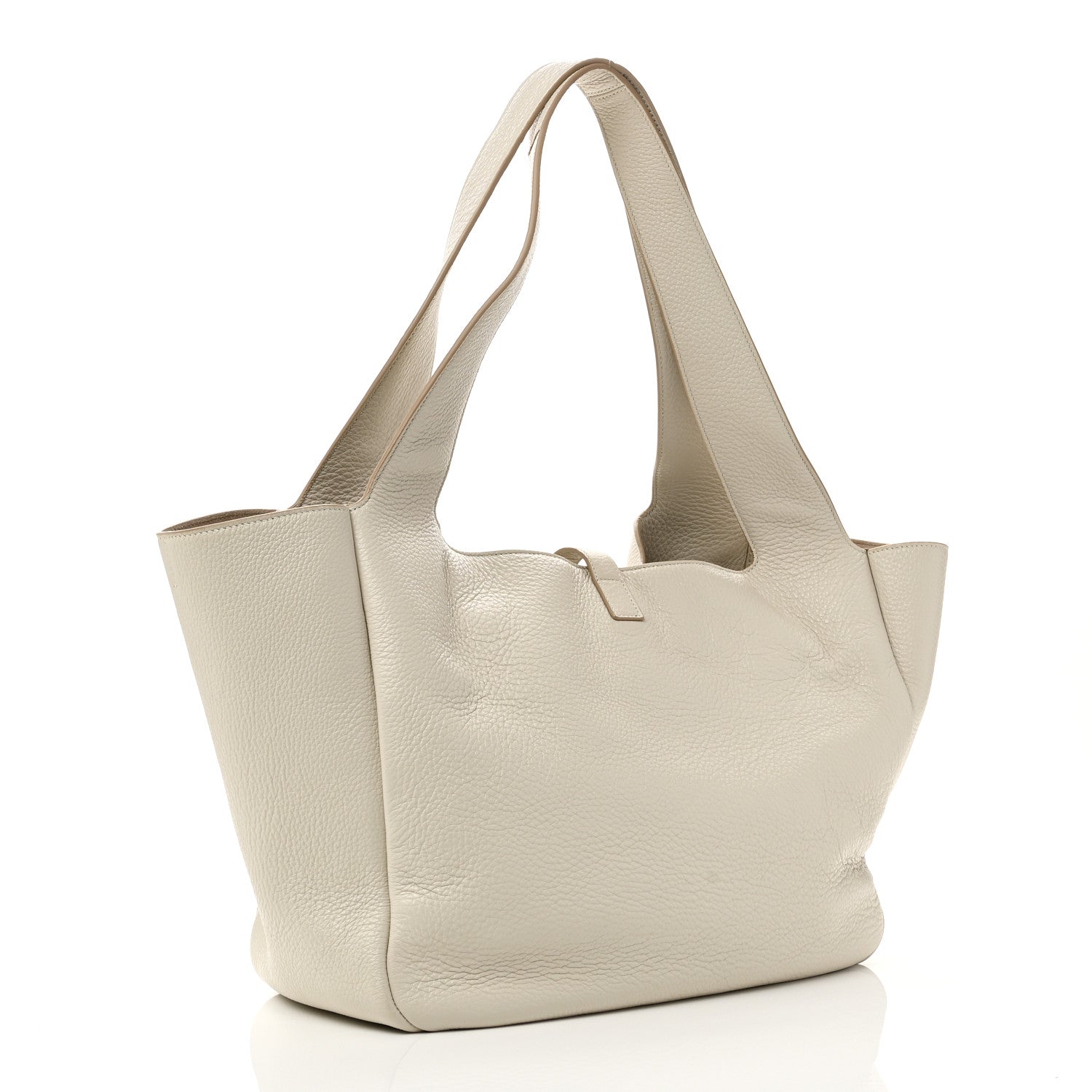Saint Laurent Grained Deerskin Bea Tote Blanc Vintage 3 of 10