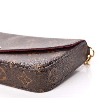 Louis Vuitton Monogram Pochette Felicie Chain Wallet Fuchsia 8 of 12