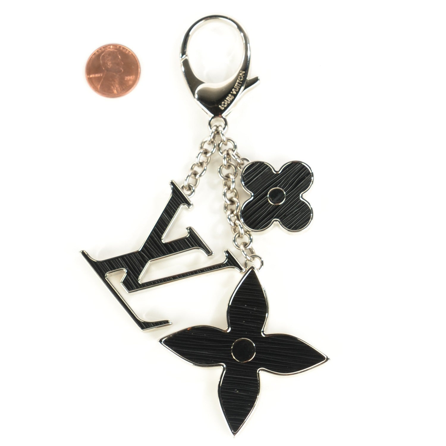 Louis Vuitton Electric Epi Fleur d'Epi Bag Charm Black 2 of 5