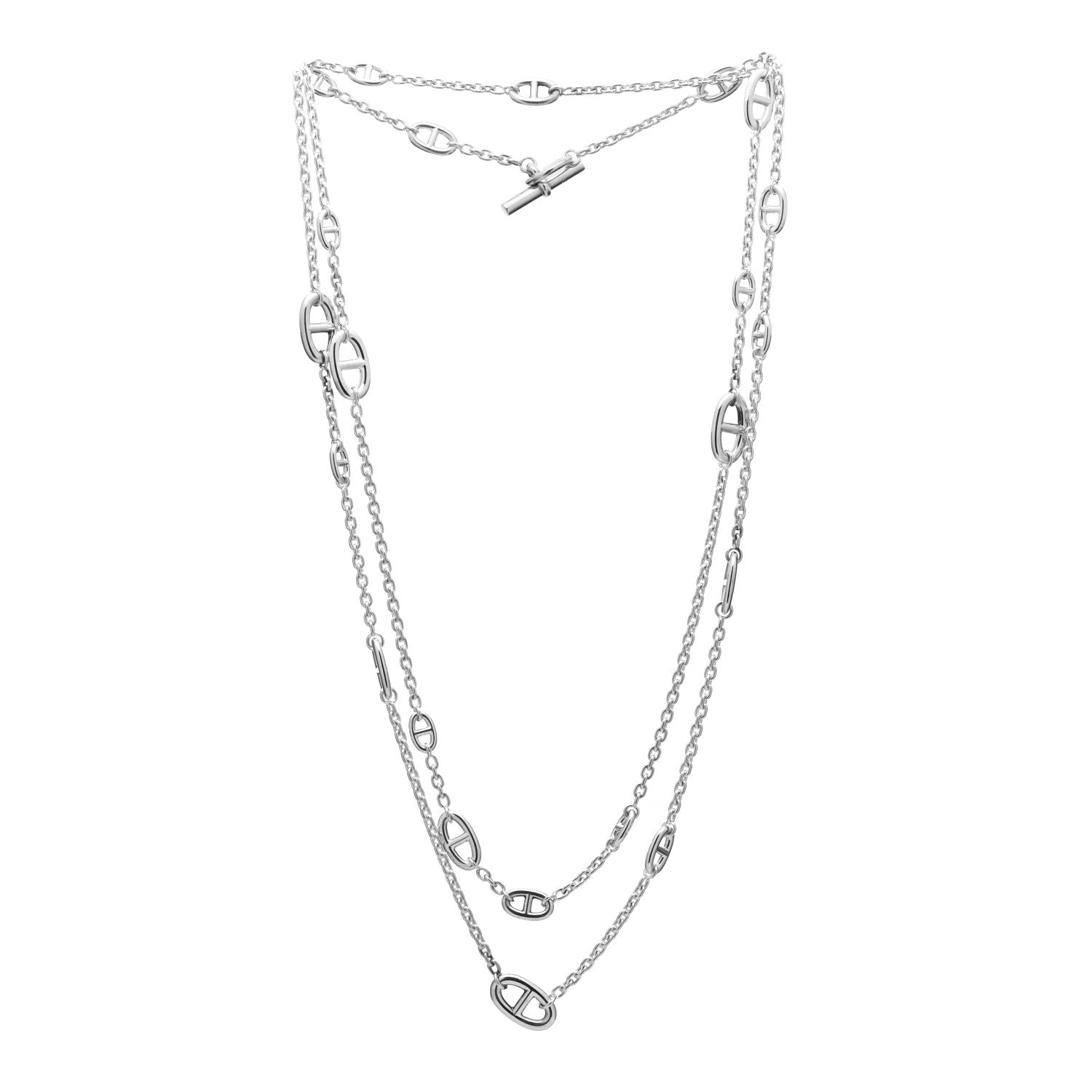 Hermes Sterling Silver Farandole Necklace 160 3 of 6