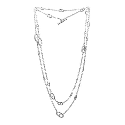 Hermes Sterling Silver Farandole Necklace 160 3 of 6