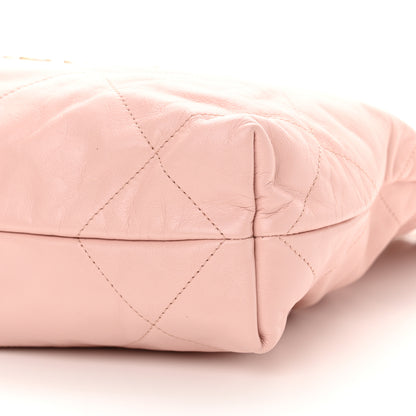 Chanel Shiny Calfskin Quilted Small Chanel 22 Light Pink 11 of 11