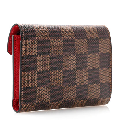 Louis Vuitton Damier Ebene Victorine Wallet Cherry 3 of 7