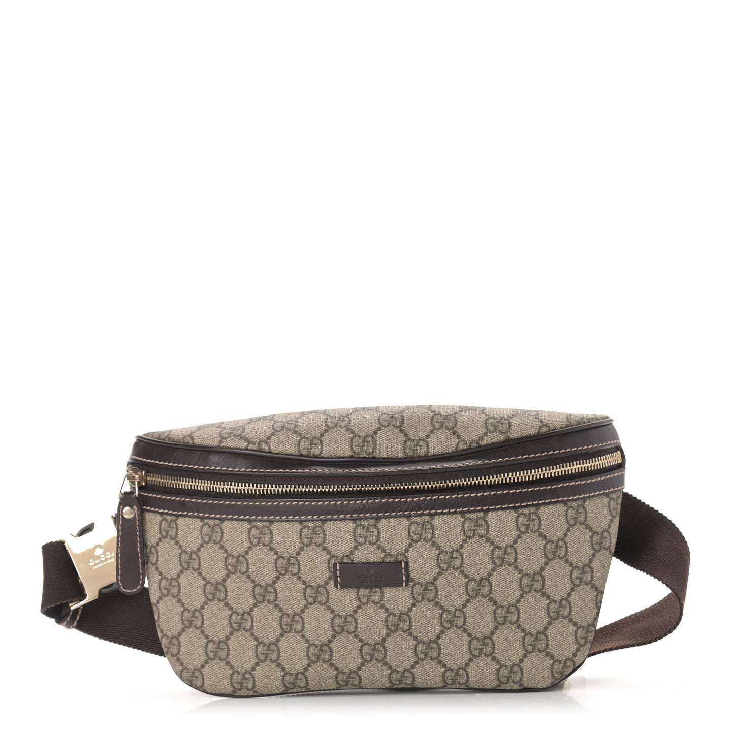 GG Supreme Monogram Belt Bag Dark Brown