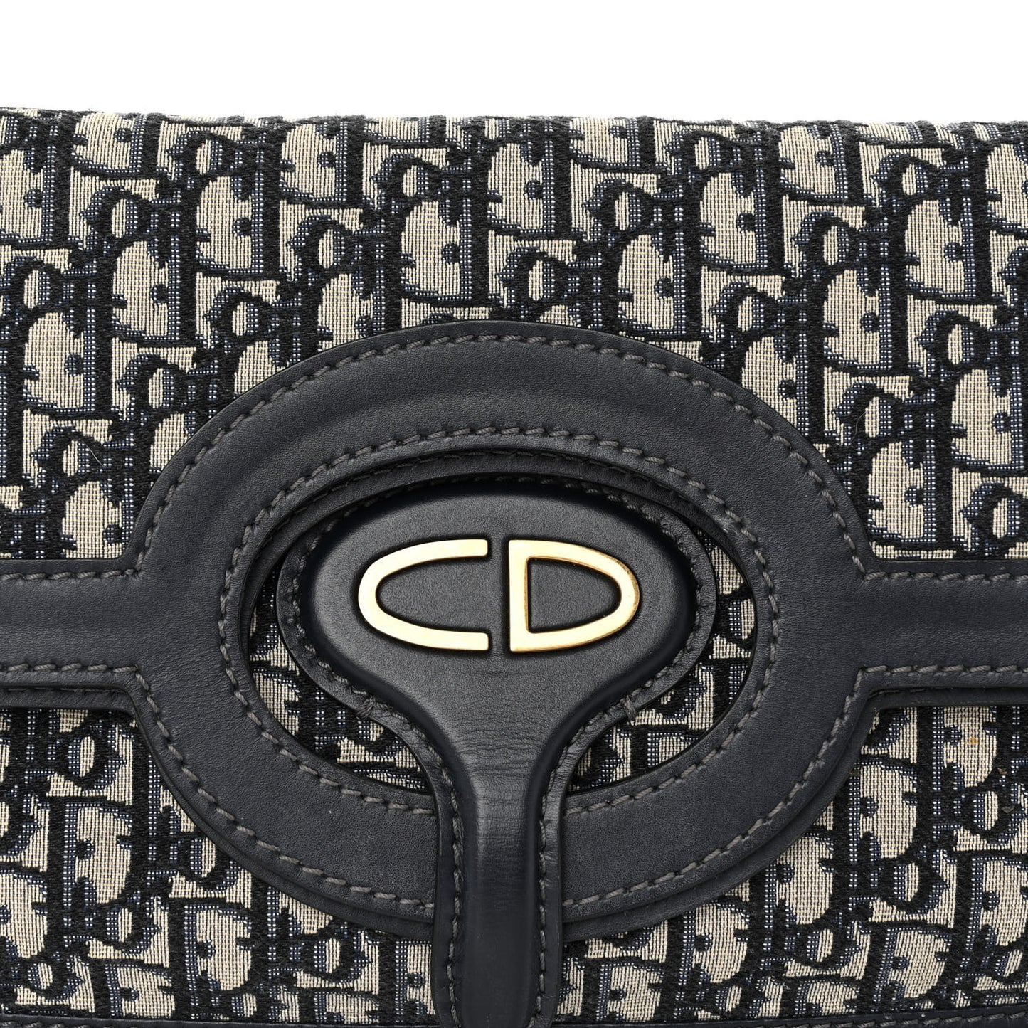 Oblique Fold Over Clutch Blue