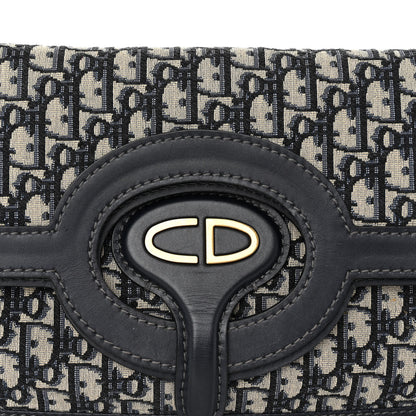 Christian Dior Oblique Fold Over Clutch Blue 7 of 10