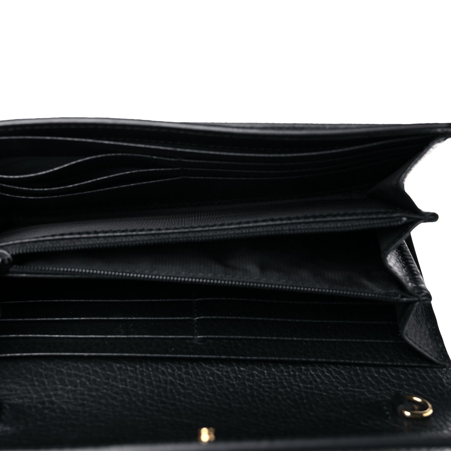 Dollar Calfskin GG Supreme Monogram Petite GG Marmont Wallet Chain Bag Black Beige Ebony