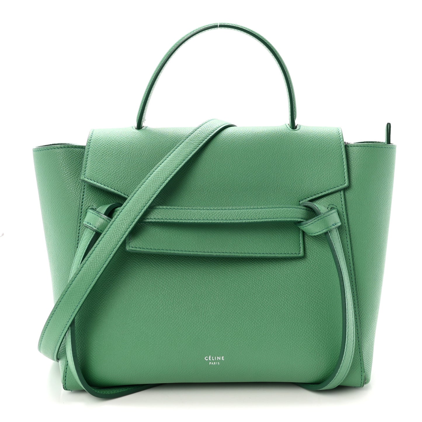 Grained Calfskin Micro Belt Bag Pop Green