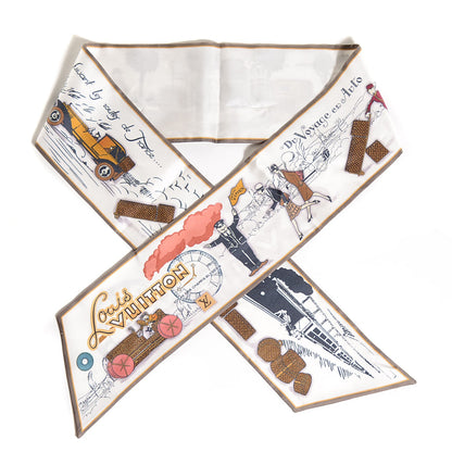 Louis Vuitton Silk LV Comics Bandeau Taupe 1 of 5