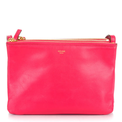Celine Lambskin Small Trio Crossbody Bag Fuchsia 1 of 9