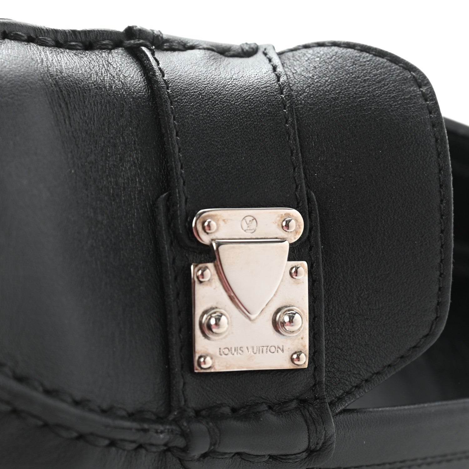Louis Vuitton Calfskin Lombok Mocassin Loafers 36 Black 10 of 12