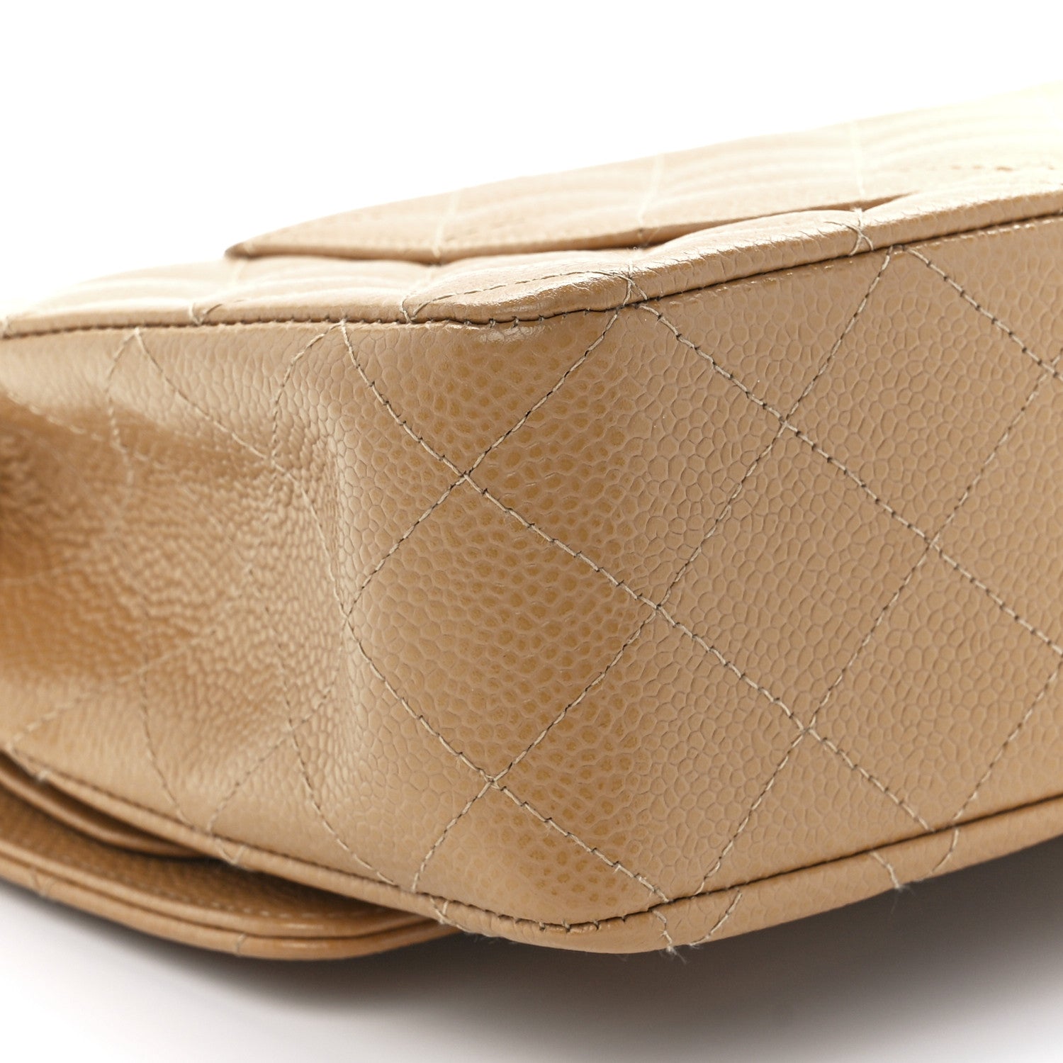 Chanel Caviar Quilted Medium Double Flap Beige 11 of 13