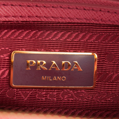 Prada Saffiano Lux Small Promenade Tote Peonia 6 of 8